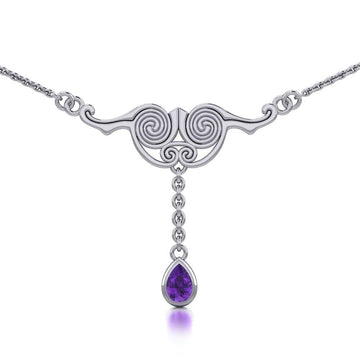 Celtic Silver Spiral Necklace TNC055 - Jewelry